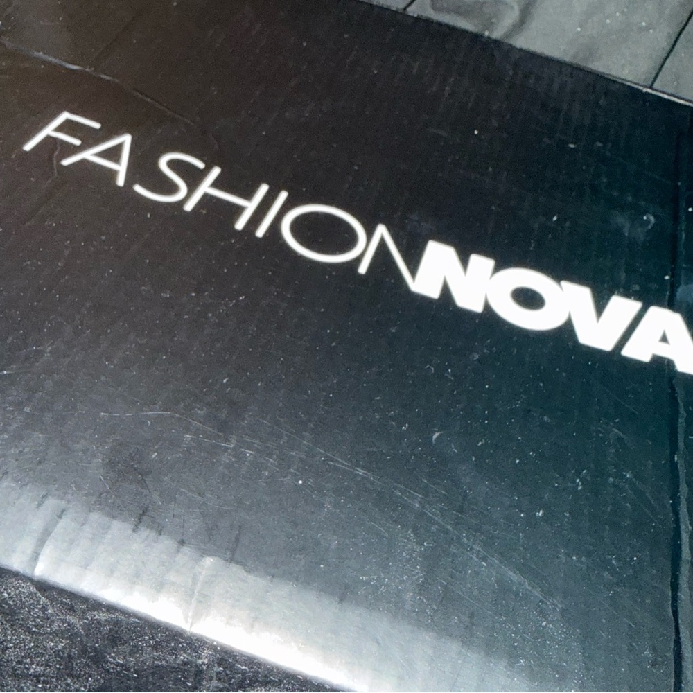 Fashion Nova Black and Clear Heels